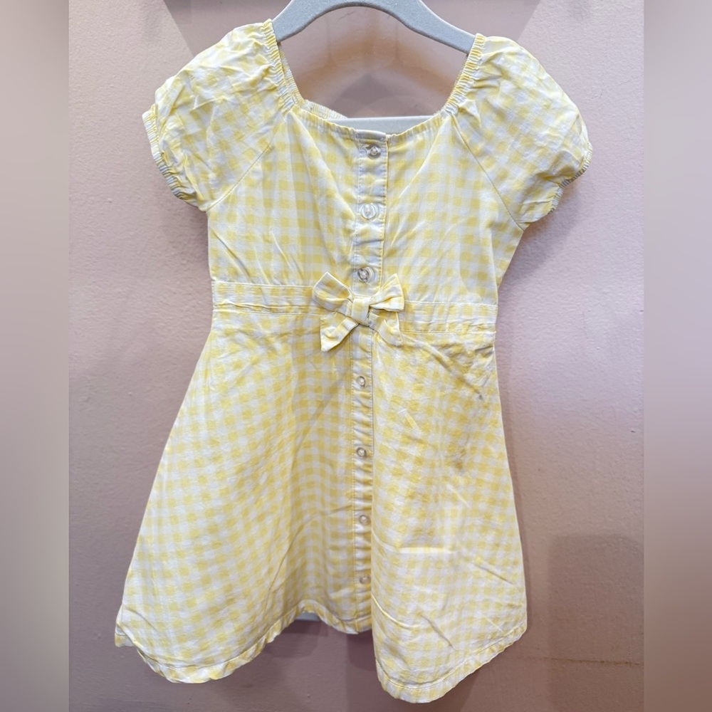 Draper James Yellow Gingham Kids Casual Dress